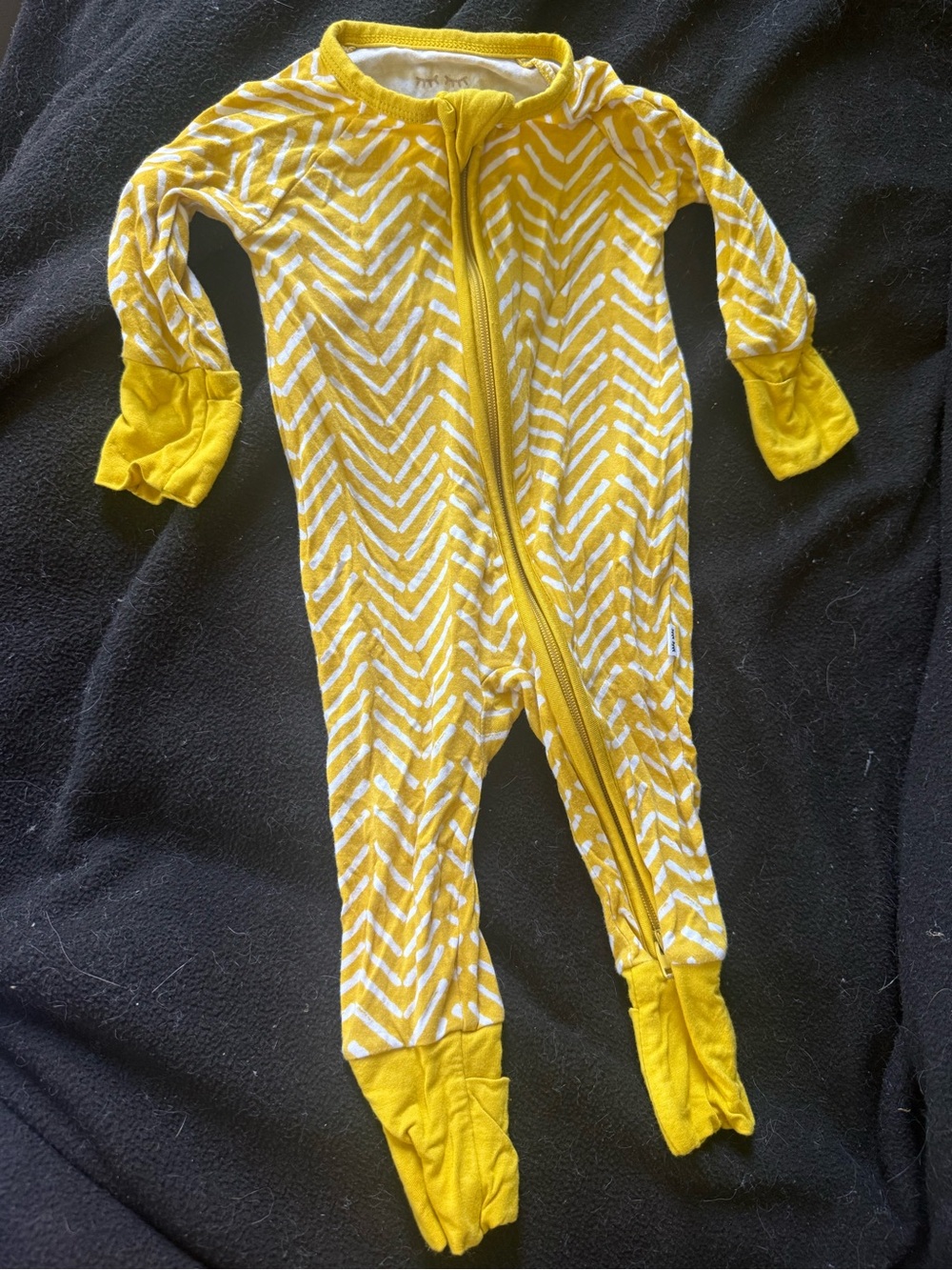 Little Sleepies Mustard Yellow Newborn Footie
